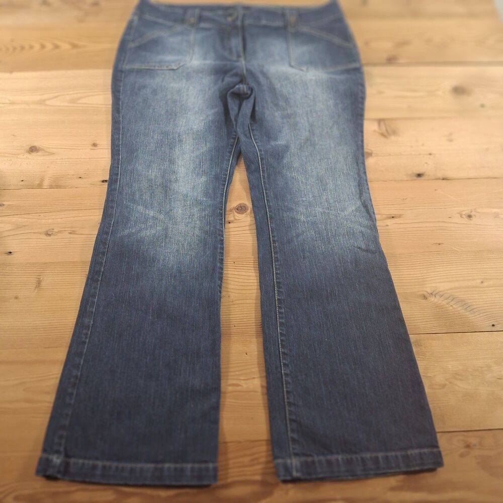 New York & Company Womens Jeans 16 Blue Flare